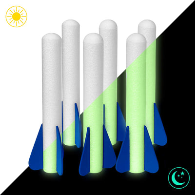 Glow-in-The-Dark Soft Foam Rocket Refills for Rocket Launchers | Compatible with Stomp