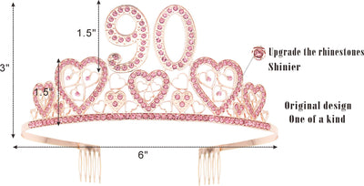 90th Birthday,90 Birthday Crown,90th Birthday Sash and Tiara,Birthday 90,90th Birthday