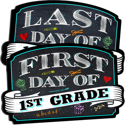 Bigtime Signs First Day of School & Last Day of School Double Sided Photo Picture Prop