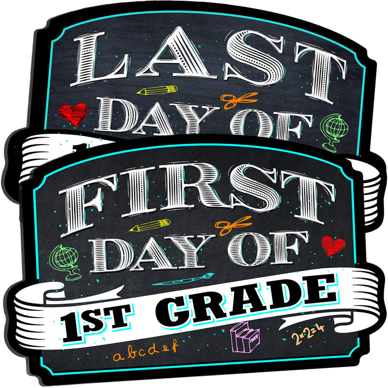 Bigtime Signs First Day of School & Last Day of School Double Sided Photo Picture Prop