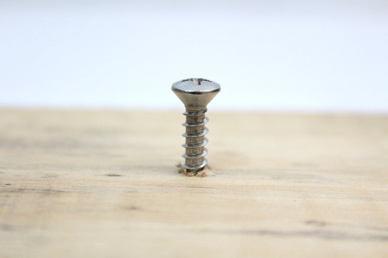 8 x 1-1/2" Stainless Oval Head Wood Screws (100pc) 18-8 (304) Stainless Steel Choose Size