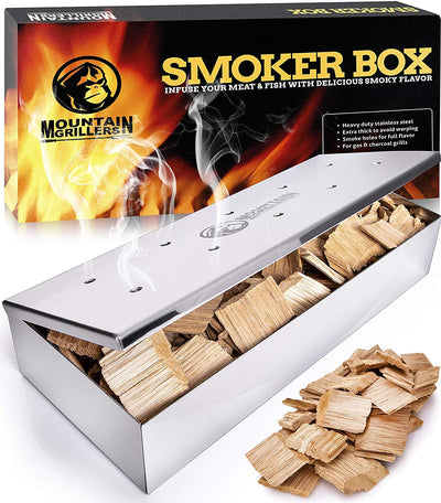 Smoker Box For Wood Chips  Use A Gas Or Charcoal Bbq Grill And Still Get That