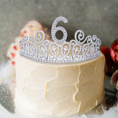 6th Birthday, 6th Birthday Decorations for Girls, 6th Birthday Tiara, 6th Birthday Crown