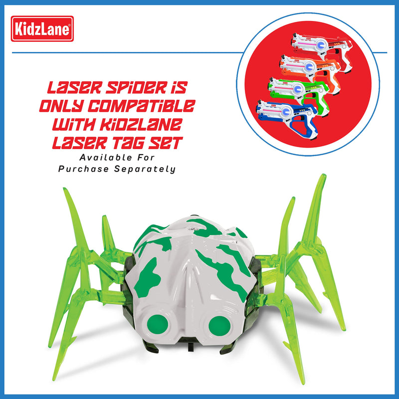 Kidzlane Laser Spider Target  Robot Bug Crawls Around and Flips Over When Hit!  Fun