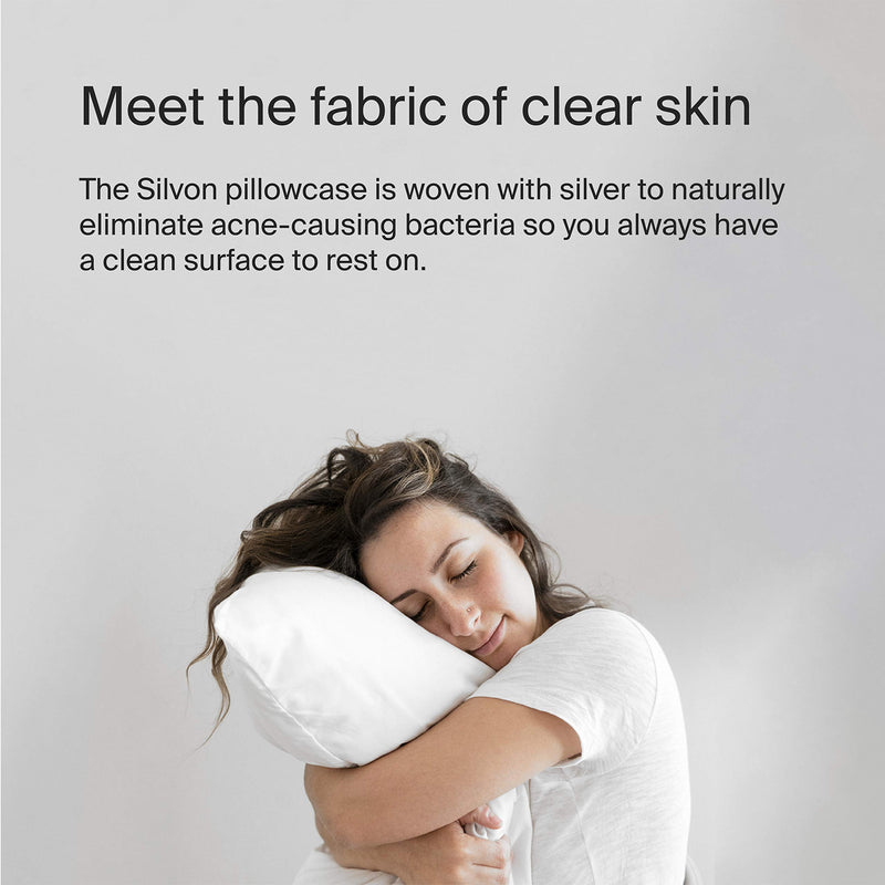 Antiacne Silver Infused Pillowcase Woven With Pure Silver And Breathable