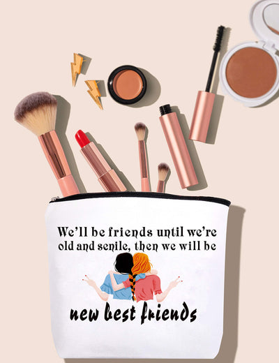 We'll be Friends,New Best Friends Makeup Bag,Good Friend Gifts for Women,We Will be