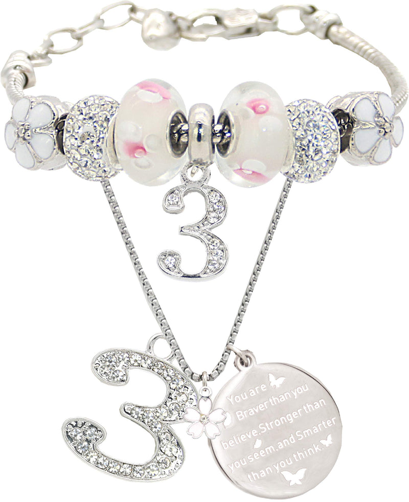 3rd Birthday Gifts for Girl, 3rd Birthday, 3 Year Old Birthday, 3rd Birthday Bracelet, 3rd