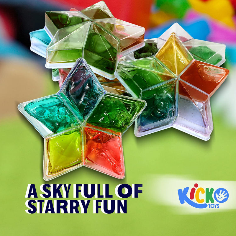 Kicko Star Shaped Putty - 6 Pack Assorted Color Putty with Clear Star Container