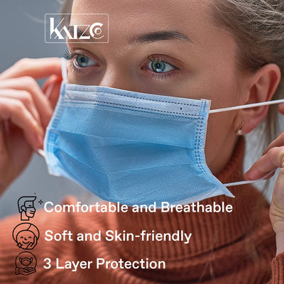 Katzco 5 Reusable Face Shields with 50 Pieces Disposable Masks - Clear Full Face Visor