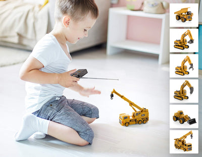 Top Race 4 Channel Mini Remote Control Front Loader Bulldozer 1:64 Scale, Mini