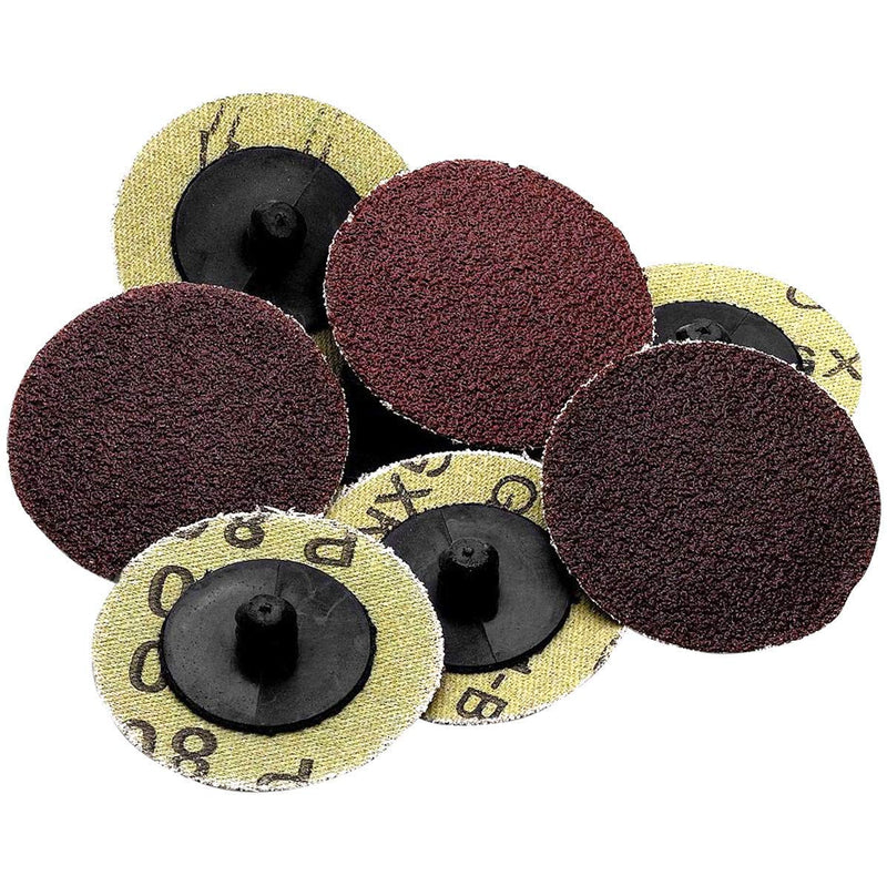 Katzco Roll Lock Sanding and Grinding Discs - 50 Pieces - 2 inch 36 Grit - for Use