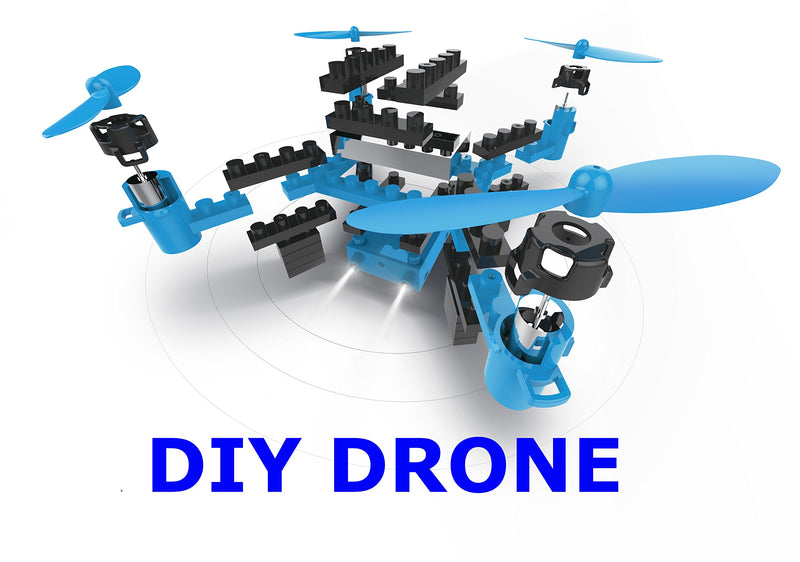 Top Race DIY Science Drone Building Blocks 2.4GHz Remote Control Drone, Build it Yourself