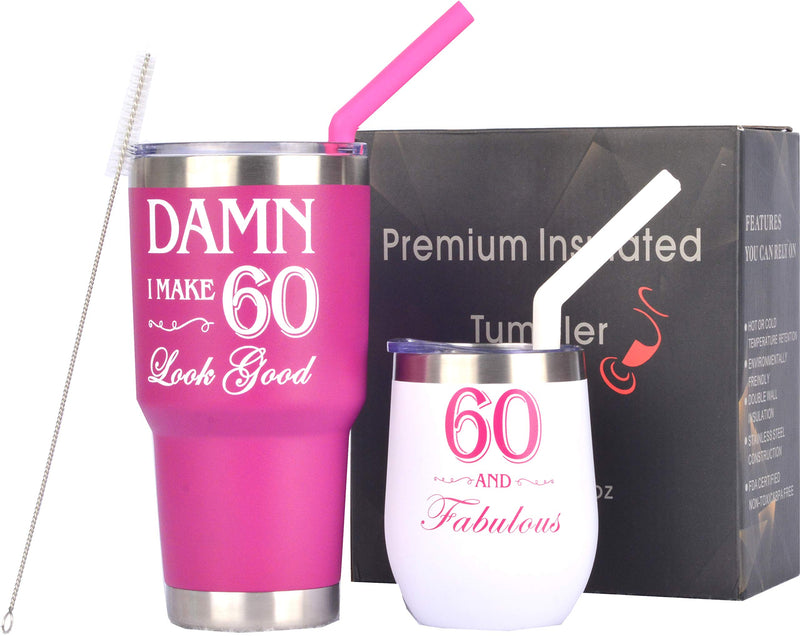 60Th Birthday Gifts For Women, 60 And Fabulous Tumbler, 60 And Fabulous Tumbler