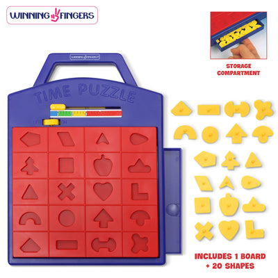 Winning Fingers Shape Toy Puzzle Game  Pop Up Board Game with Shape Puzzles - Great