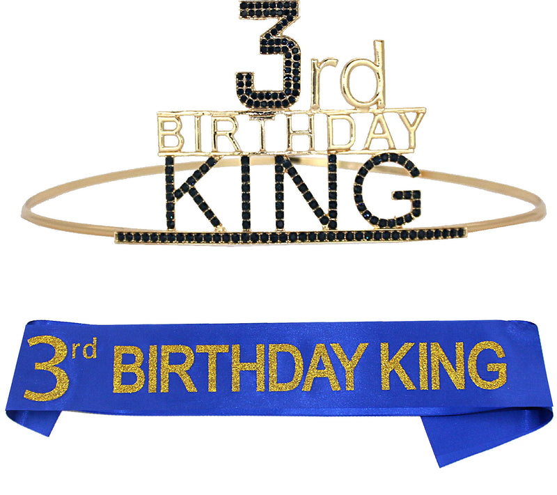 3 Birthday Boy, Birthday Crown for Boys 3, 3rd Birthday Party Supplies Boy 3rd Birthday