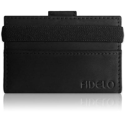 Minimalist Wallet Credit Card Holder  Fidelo Mens Slim Wallet - RFID Blocking + Full