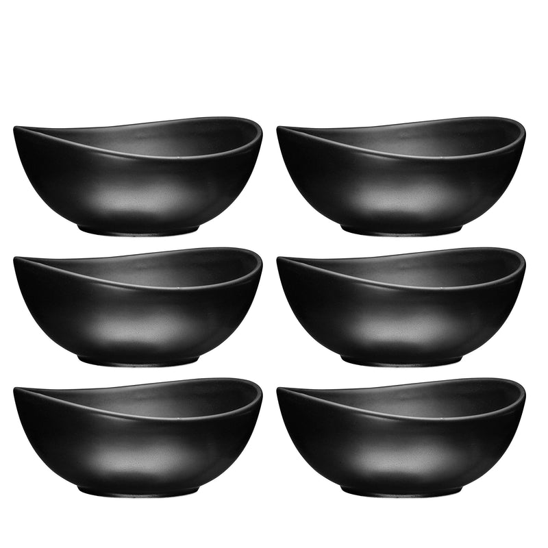 Bruntmor Ceramic Salad, Cereal And Pasta Bowls Set Of 6, Shallow Dinner Bowls That Are