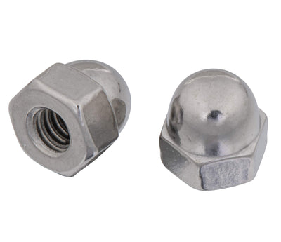 10-24 Stainless Acorn Cap Nut (100 Pack), by Bolt Dropper, 304 (18-8) Stainless Steel