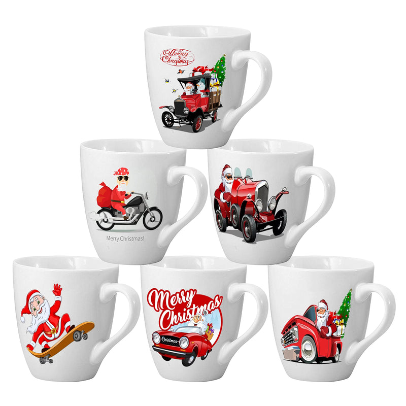 Coffee Mug Set Set of 6 Large-sized 16 Ounce Ceramic Coffee Mugs Restaurant Coffee Mugs