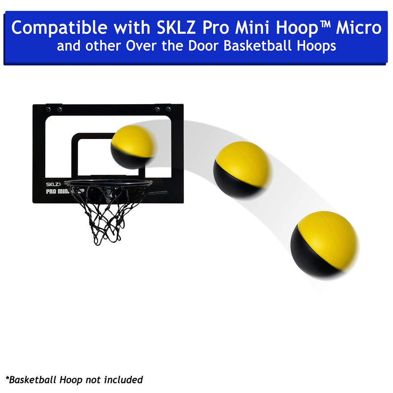 Botabee 4 Foam Mini Basketball for SKLZ Pro Mini Hoop Micro, 2 Pack | Safe & Quiet Small