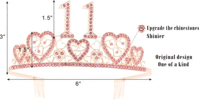 11th Birthday,11th Birthday Sash and Crown,11th Sash Birthday Girl, Birthday Gifts for 11