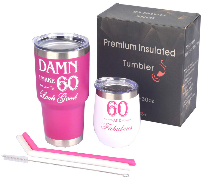 60Th Birthday Gifts For Women, 60 And Fabulous Tumbler, 60 And Fabulous Tumbler