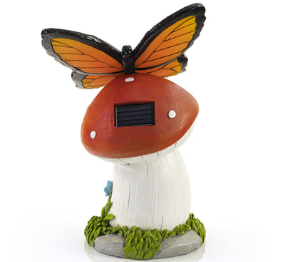 VP Home Butterfly Dream Mushroom Solar Powered LED Outdoor Decor Garden