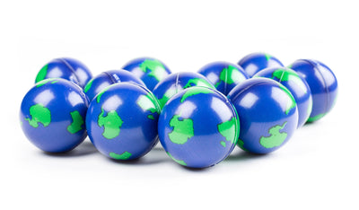 World Stress Ball Earth Stress Relief Toys Therapeutic Educational Balls Bulk 1 Dozen 2"