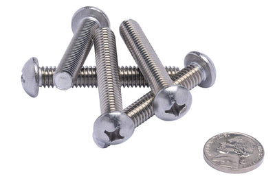 5/16"-18 X 2" Stainless Phillips Round Head Machine Screw, (25pc), Coarse Thread, 18-8