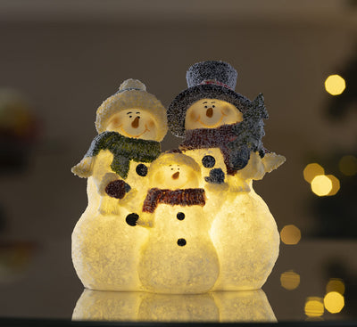 Vp Home Glowing Snowman Family Led Christmas Decoration Light