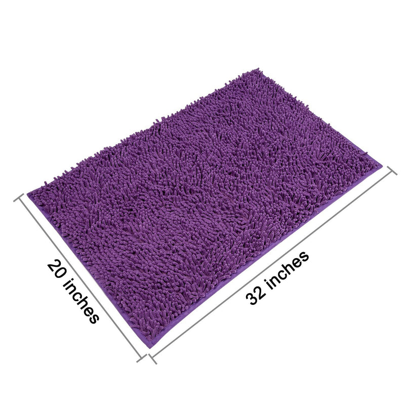 Vdomus Microfiber Bath Rug (Purple 32" X 20"