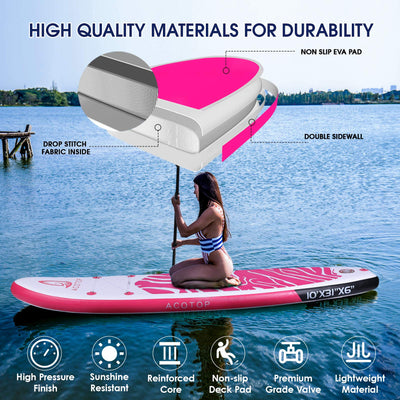 Inflatable Paddle Board, 10'x31 x6 Stand Up Paddle Board, Durable SUP Accessories, Manual