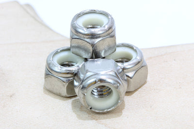 3/8"-16 Inch Lock Nut (100 Pack) Stainless Steel Finish Hex, 304 18-8 Stainless Steel