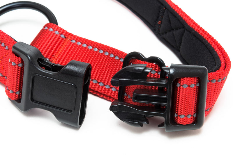 Happilax Adjustable Dog Collars - Reflective Padded Dog Collar with Strain Relief