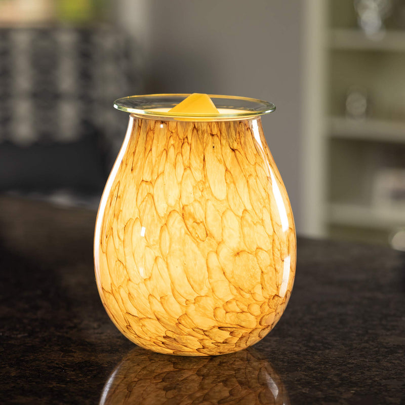 VP Home Radiant Art Glass Fragrance Warmer (Gleaming Serenity