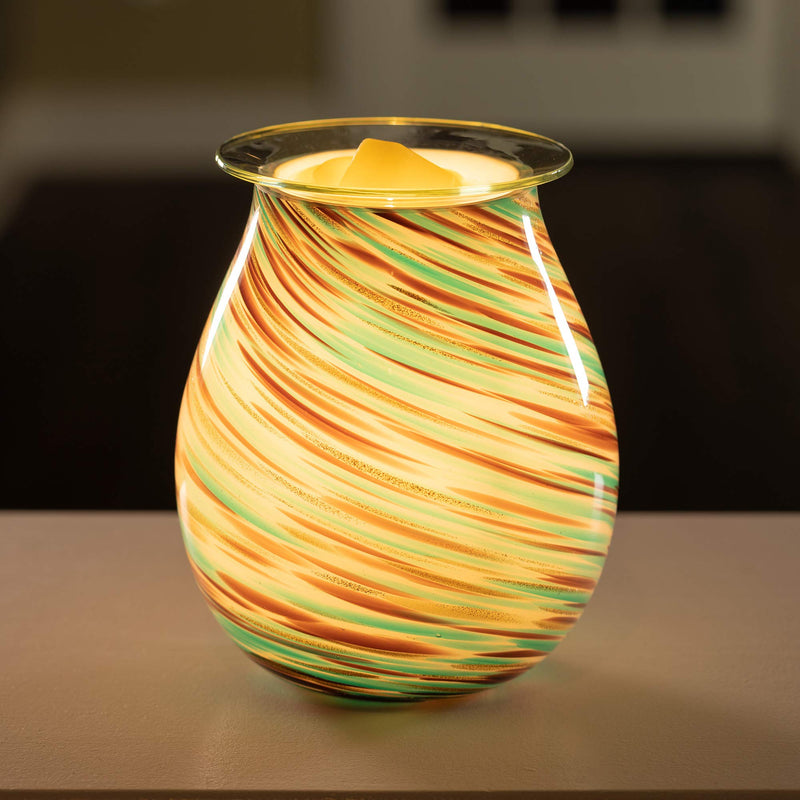 VP Home Radiant Art Glass Fragrance Warmer (Glistening Swirl