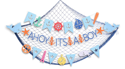 Ahoy Its a Boy Baby shower Nautical Decorations for Boy | Nautical Its A Boy Nautical