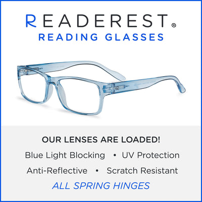 Blue-Light-Blocking-Reading-Glasses-Light-Blue-1-00-Magnification Anti Glare