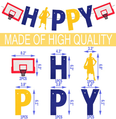 Basketball Theme Happy Birthday Banners | Cute Happy Birthday Basketball Banners for boys