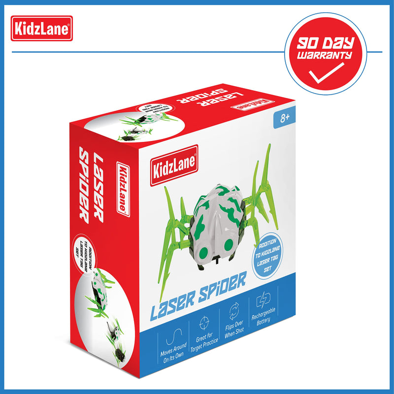 Kidzlane Laser Spider Target  Robot Bug Crawls Around and Flips Over When Hit!  Fun