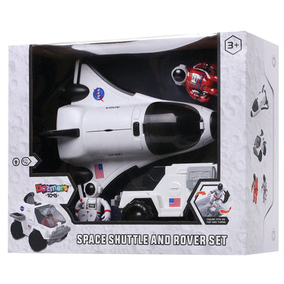 Space Shuttle Toy with 2 Astronauts, Mechanical Arm and Rover - Lights Up with Blast Off