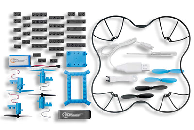 Top Race DIY Science Drone Building Blocks 2.4GHz Remote Control Drone, Build it Yourself