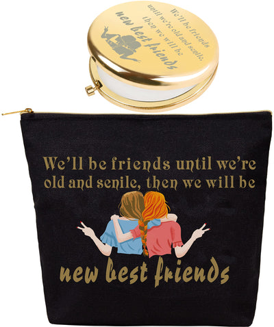 We'll be Friends,New Best Friends Makeup Bag,Good Friend Gifts for Women,We Will be