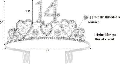 14th Birthday Sash, 14th Birthday Tiara, 14th Birthday Decorations for Her, 14th Birthday