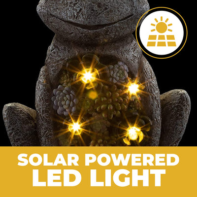 VP Home Chillin Frog Solar Powered LED Outdoor Decor Garden