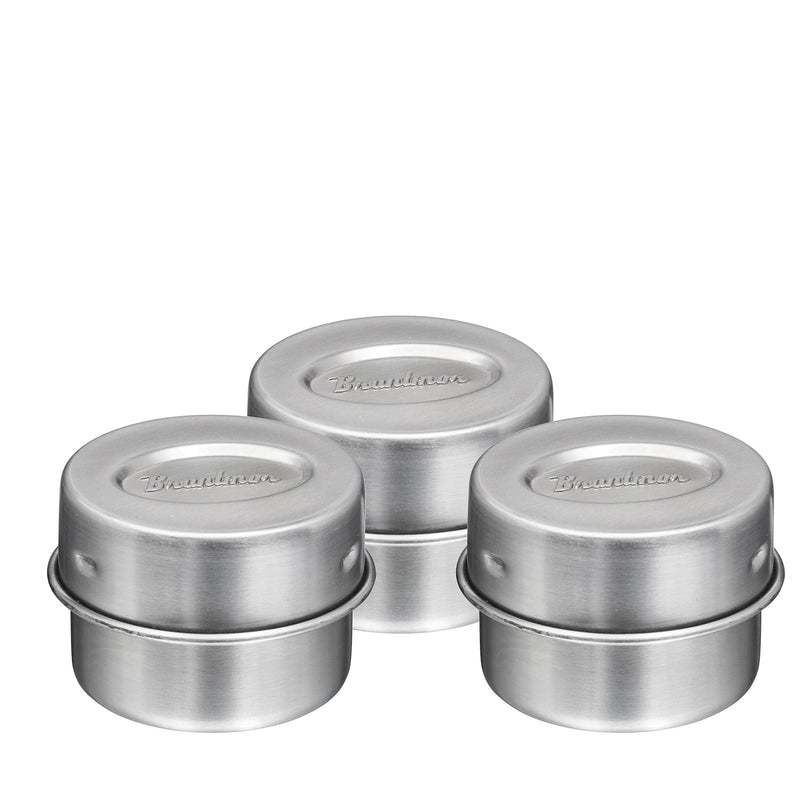 Bruntmor 2 oz. Condiment Canisters, Set of 3, Leak-Proof, for Sauces, Dressings, Spices