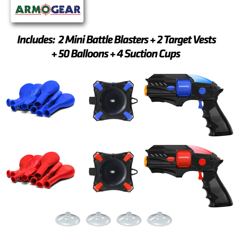 ArmoGear Laser Tag Shooting Game | 2 Pack Kids Laser Tag Balloon Battle | Indoor