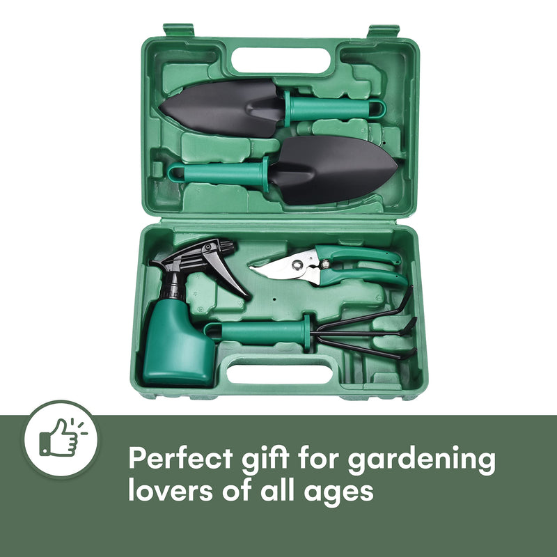 Garden Tool Set 5pcs - Gardening Hand Tools - Garden Kit, Tool Box Set For Yard