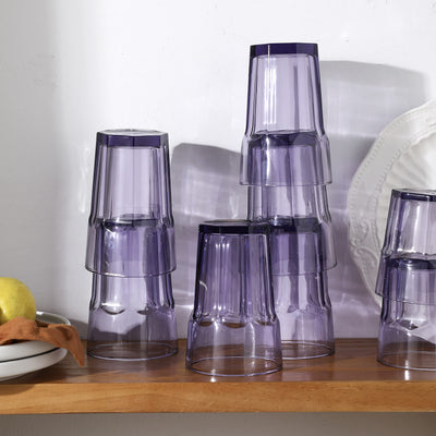 Double Old Fashioned Glasses Beverage Glass Cup,Colored Tumblers and Water Glasses,Set