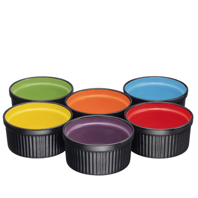 Oven Safe Ceramic Ramekins Souffle Dishes For Souffle, Creme Brulee and Dipping Sauces